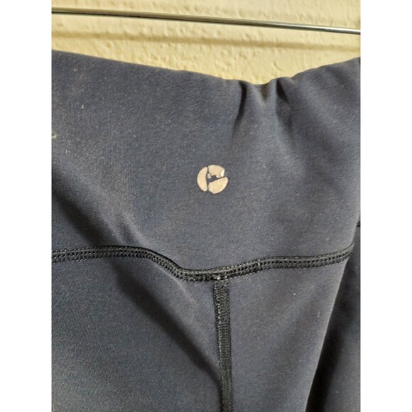 90 Degree By Reflex Womens S Blue Mesh Accent Mid Rise Activewear Leggings - Picture 4 of 6